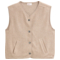 People Wear Organic Fleece-Weste dunkelsand mélange 1