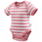 HANS NATUR Baby Body Kurzarm Bio Baumwolle rosa-off white 3