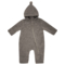 Baby Overall, Wollfleece braunmeliert