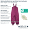 BMS Kinder Buddelhose Regenhose mit Latz Räuberwald SoftSkin purple 6