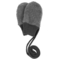 Baby Handschuhe Bio-Schurwolle Fleece mittelgrau-meliert gestreift