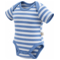 HANS NATUR Baby Body Kurzarm Bio Baumwolle blau-off white 3