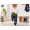HANS NATUR Kinder Unterhose lang Bio-Baumwolle Blockstreifen Grün 4
