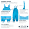 BMS Kinder Buddelhose Regenhose mit Latz Räuberwald SoftSkin hellblau 8