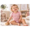 HANS NATUR Baby Body Kurzarm Bio Baumwolle rosa-off white 5