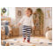 HANS NATUR Kinder Unterhose lang Bio-Baumwolle Blockstreifen Blau 4