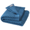 Babydecke Wabenstrick Bio-Merinowolle taubenblau