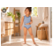 HANS NATUR Kinder Slip Bio-Baumwolle blau-off white 4