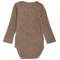 müsli by GREEN COTTON Langarmbody SW rip Walnut melange 2