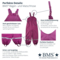 BMS Kinder Buddelhose Regenhose mit Latz Räuberwald SoftSkin purple 5