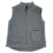 Kinder Weste Bio-Schurwolle Fleece mittelgrau-meliert