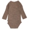 müsli by GREEN COTTON Wickelbody SW rip Walnut melange 2