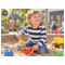 HANS NATUR Kinder Unterhemd Langarm Bio-Baumwolle Blockstreifen Blau 5