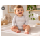 HANS NATUR Baby Langarmbody Bio-Baumwolle grau-off white 3