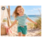 HANS NATUR Kinder T-Shirt Bio-Baumwolle grün-off white 3