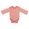 HANS NATUR Baby Langarmbody Bio-Baumwolle rosa-off white 1