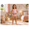 HANS NATUR Baby und Kinder Unterhemd Bio-Baumwolle rosa-off white 4