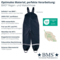 BMS Kinder Buddelhose Regenhose mit Latz Räuberwald SoftSkin marine 7