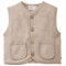 People Wear Organic Fleece-Weste dunkelsand mélange 1